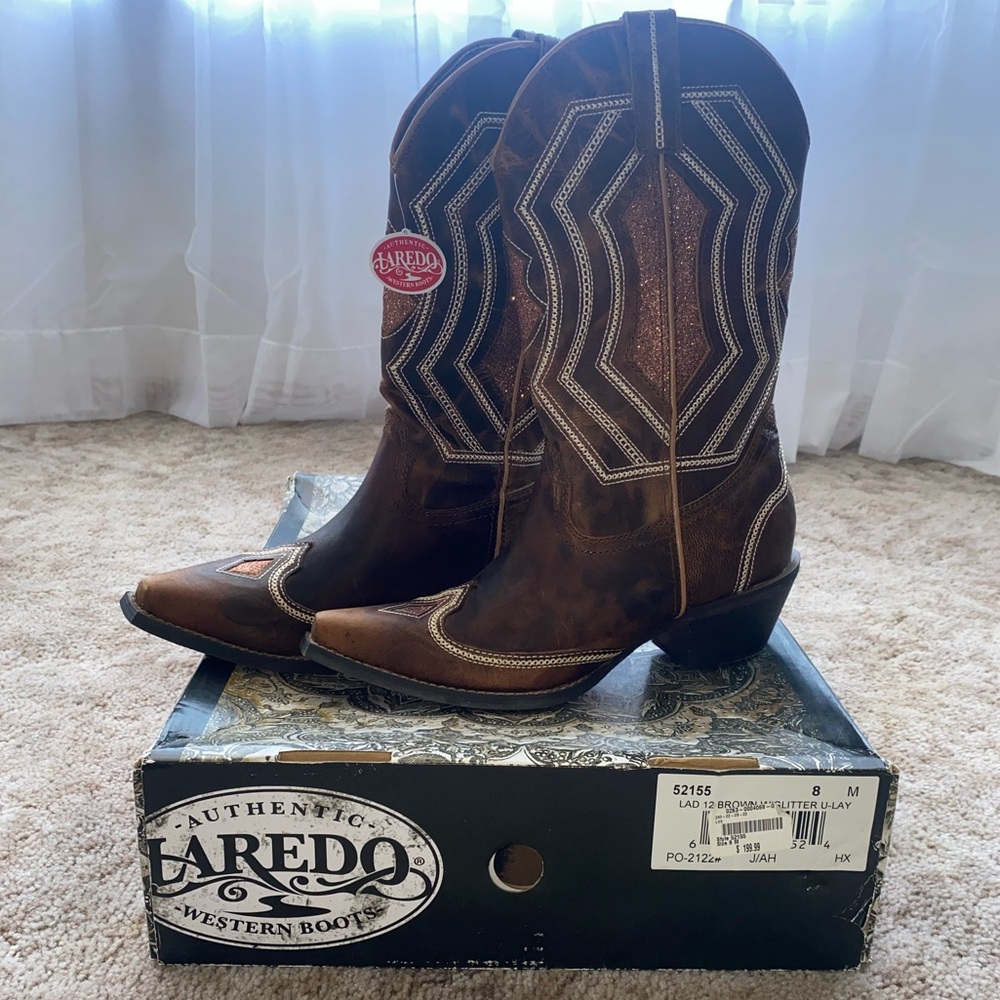BRAND NEW SPARKLY LAREDO WOMEN’S COWGIRL BOOTS SIZE 7 1/2
